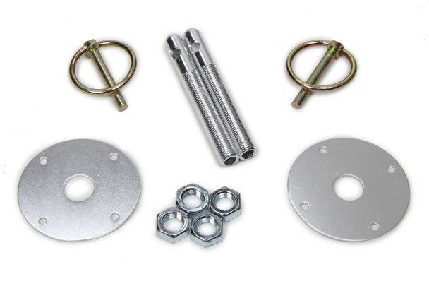 Hood Pin Kit  3/8in Alum Silver 2-pack FIV10001-34033