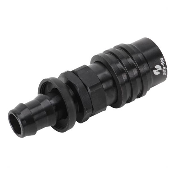 #8 AN Push Lock Hose End Valved (Black) JFT31508PJ