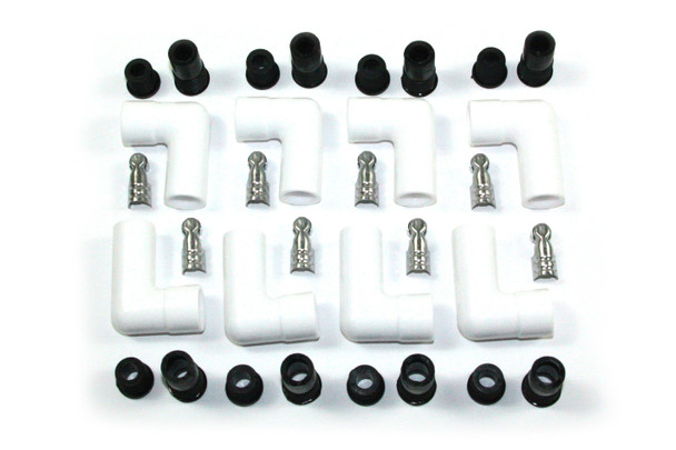 Ceramic Spark Plug Boot Kit 90-Deg 8pk White PRT8501HT-8