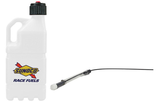 White Sunoco Race Jug GEN 3 w/Filler Hose SRJR7500WHHOSE