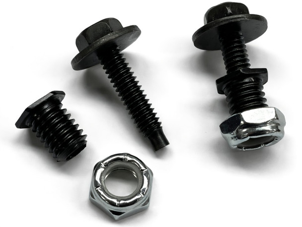 Steel Body Bolts with Threaded Nut Inserts and Nylon Locking Nuts - 1/4-20 Fasteners