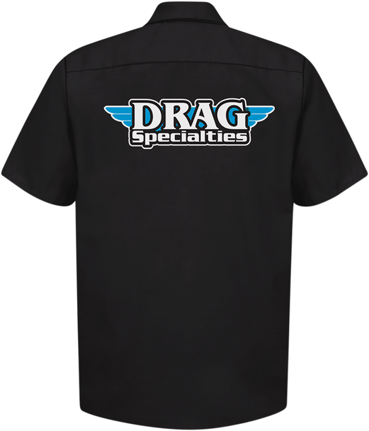 THROTTLE THREADS Drag Specialties Shop Shirt - Black - Medium DRG31ST24BKMD