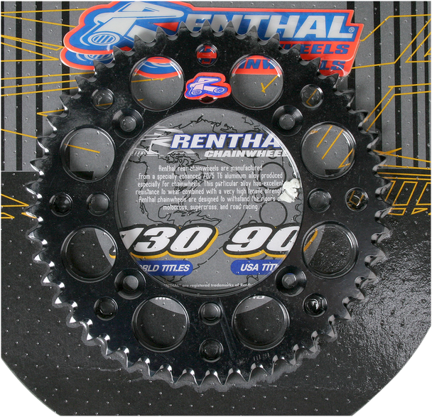 RENTHAL Sprocket - Kawasaki - Black - 48-Tooth 121U-428-48GPBK