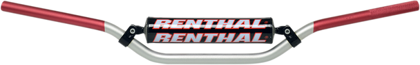 RENTHAL Handlebar - 7/8" - 971 - RC - Silver/Red 97108SR01187