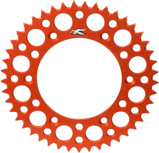 RENTHAL Twinring™ Rear Sprocket - 52-Tooth - Orange 2240-520-52GPOR