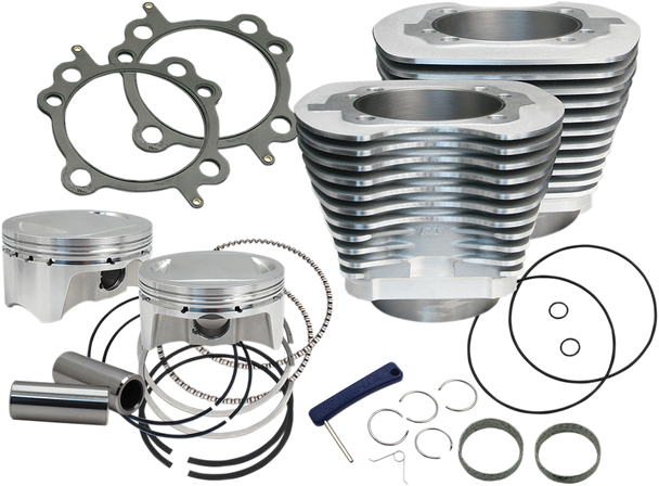 S&S CYCLE Cylinder Kit - 110" - Silver 910-0650