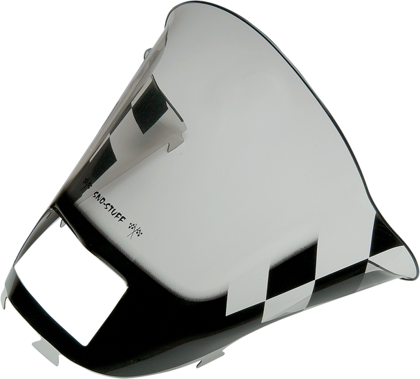 Sno Stuff 17.5" High Flared Windshield Black Smoke Checkered Ski-Doo 479-471-60