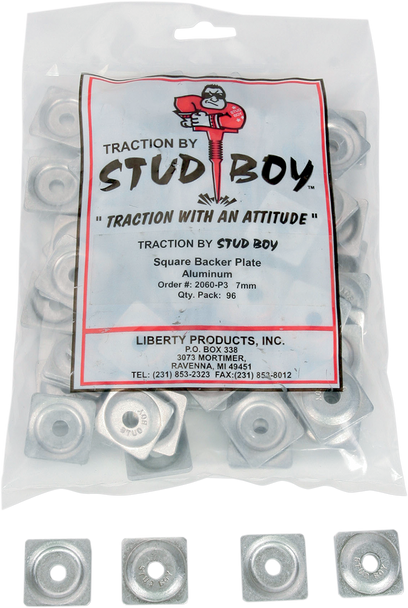 Stud Boy Backer Plates Aluminum 7mm 96 Pack 2060-P3