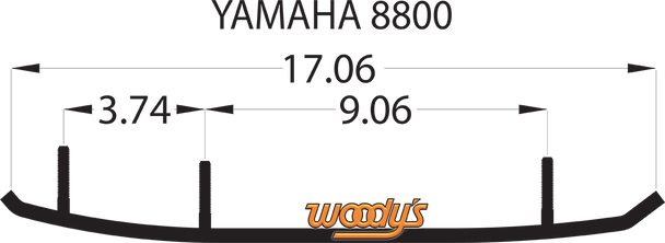 WOODY'S Ace™ Flat-Top® Carbide Runners - 6" AY6-8800