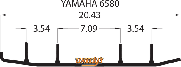 Woody's Top-Stock Hard Surface Bar 4" 60° Yamaha Apex 2010-2013 HSY-6580