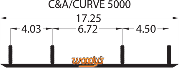 WOODY'S Top-Stock™ Hard Surface Bar - 4" - 60° HSC-5000