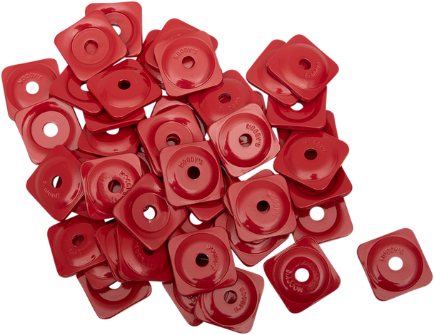 WOODY'S Support Plates - Red - Square - 48 Pack ASG-3790-48