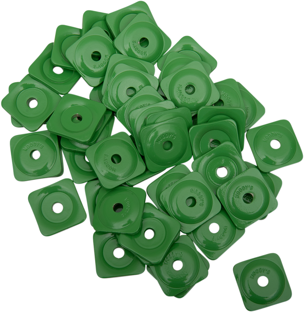 WOODY'S Support Plates - Green - Square - 48 Pack ASG-3780-48