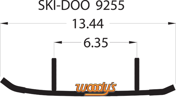 WOODY'S Top-Stock™ Hard Surface Bar - 4" - 60° HSD-9255