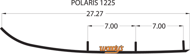 WOODY'S Top-Stock™ Hard Surface Bar - 4" - 60° HSP-1225