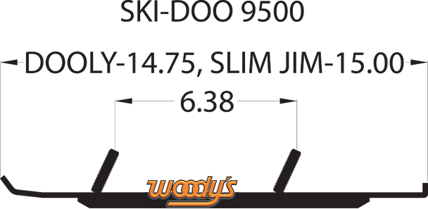 WOODY'S Slim Jim® Dooly™ Runner - 4" - 60° SS4-9500