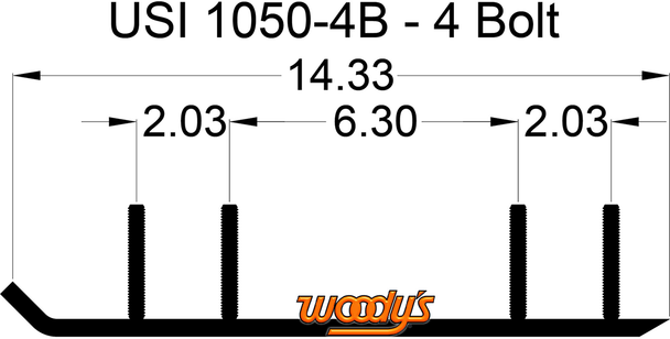 WOODY'S Trail Blazer IV™ Flat-Top® - 6" - 60° TSI4-1050-4B