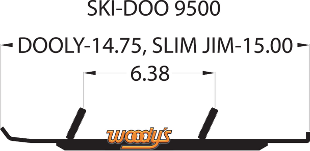 WOODY'S Slim Jim® Dooly™ Runner - 6" - 60° SS6-9500