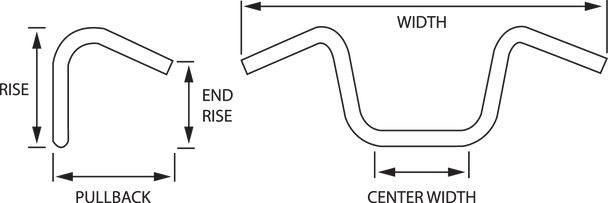 DRAG SPECIALTIES Handlebar - Buffalo - Springer Dragster - Chrome 300335