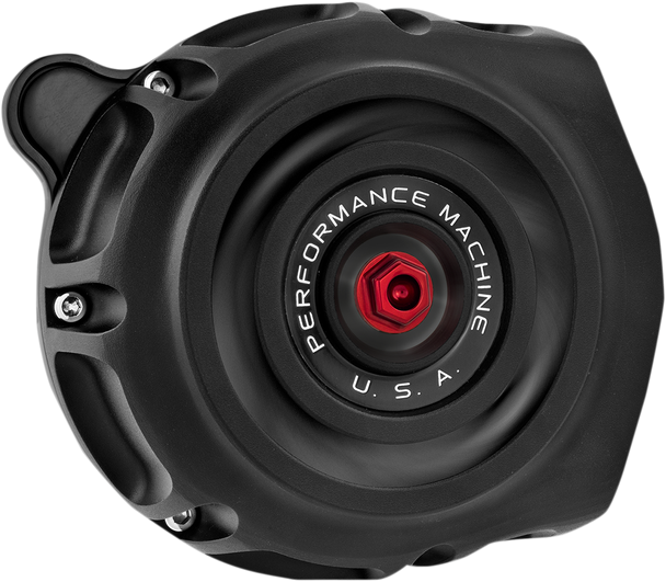 PERFORMANCE MACHINE (PM) Vintage Air Cleaner - Black OpsƒÂ¢¢â‚¬Å¾‚Â¢ - Throttle By Wire 0206-2131-SMB