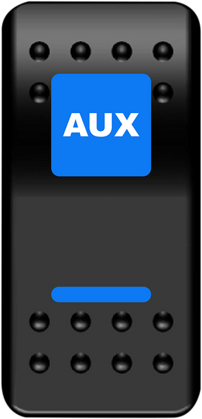 MOOSE UTILITY Rocker Switch - Auxilary Power - Blue AUX-PWR