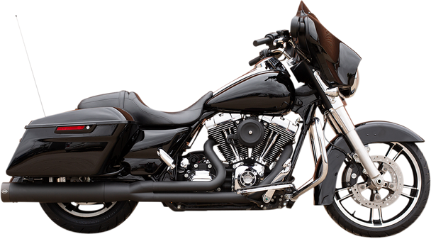 S&S CYCLE 2-into-1 Exhaust for '95-'16 FL - Black 550-0777