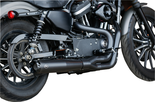 S&S CYCLE 2:1 Black Exhaust for '07-'13 XL 550-0951