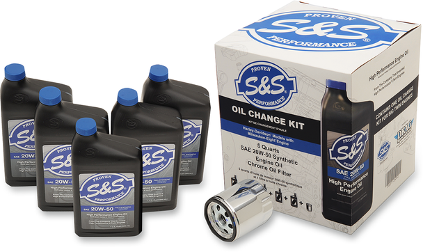 S&S CYCLE Oil Change Kit for M8 162233