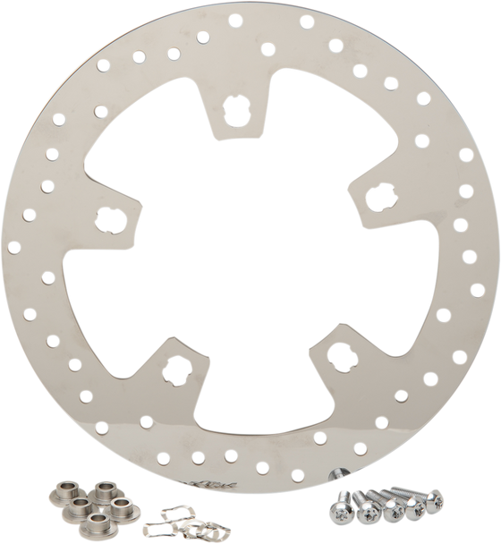 DRAG SPECIALTIES Drilled Brake Rotor - Front - 11.8" - Touring B06-0194ASP
