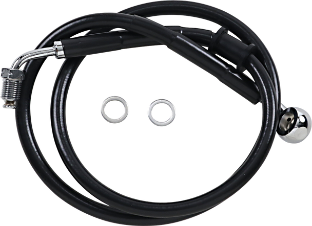 DRAG SPECIALTIES Brake Line - +10" - Black - '18-'20 Softail 618604-10BLK