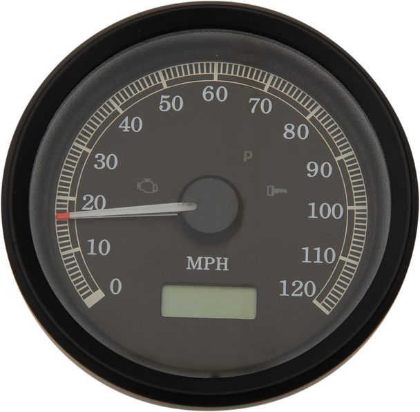 DRAG SPECIALTIES 3-3/8" MPH Programmable Electronic Speedometer - Black Bezel - Black Face T21-69A3BBDS