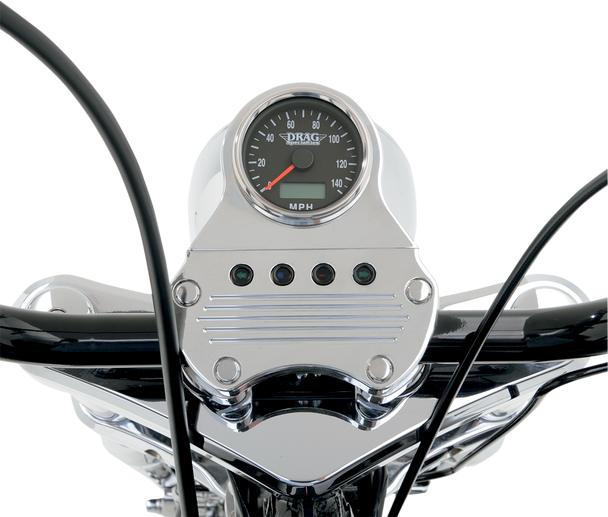 DRAG SPECIALTIES 2.4" MPH Programmable Mini Electronic Speedometer with Odometer/Tripmeter - Polished - Black Face 21-6893DSNU DRAG SPECIALTIES 2.4" MPH Programmable Mini Electronic Speedometer with Odometer/Tripmeter - Polished - Black Face 21-6893DSNU