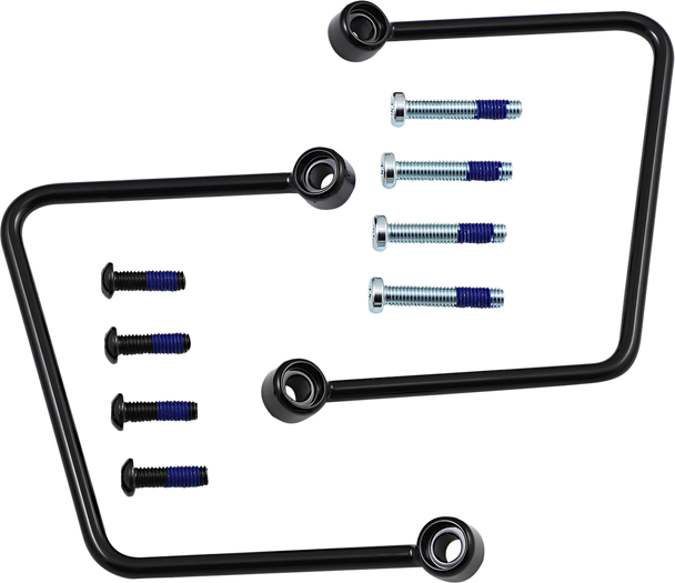 DRAG SPECIALTIES Saddlebag Support Kit - Black - '18-'21 S77-0155GB