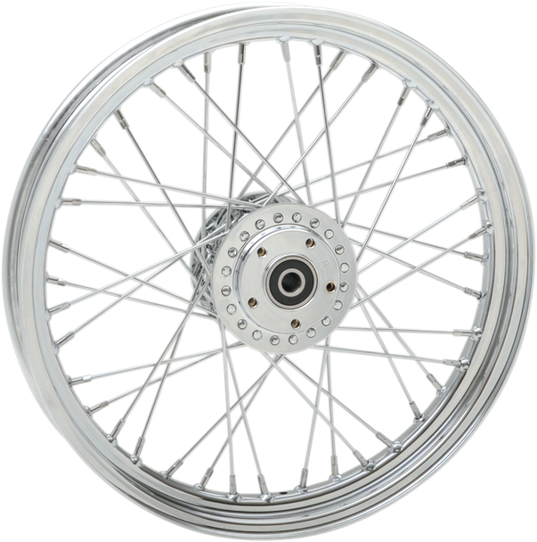 DRAG SPECIALTIES Front Wheel - Single/Dual Disc/No ABS - Chrome - 19"x2.50" 64365