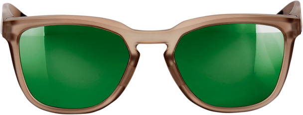 100% Hudson Sunglasses - Crystal Sepia - Gray/Green 61028-258-74