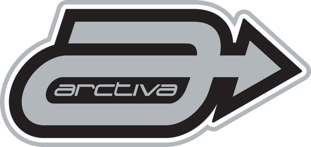 ARCTIVA Arctiva 'a' Logo Decal - Black/Silver - 50 pack 4320-0464
