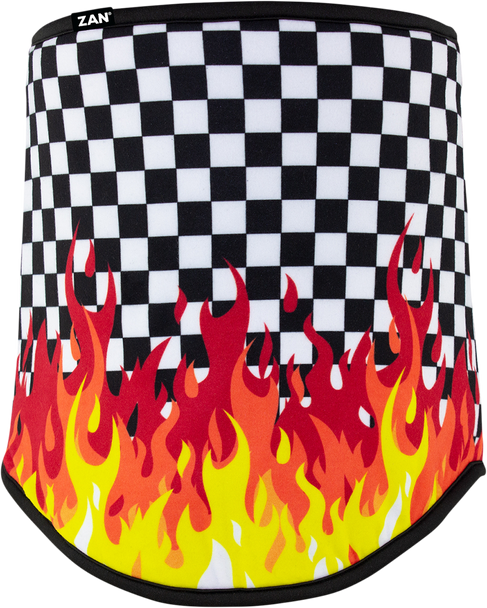 ZAN HEADGEAR SportFlex™ Neck Gaiter - Checkered Flames WFL450