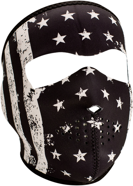 ZAN HEADGEAR Full-Face Mask - Black/White Flag WNFM091