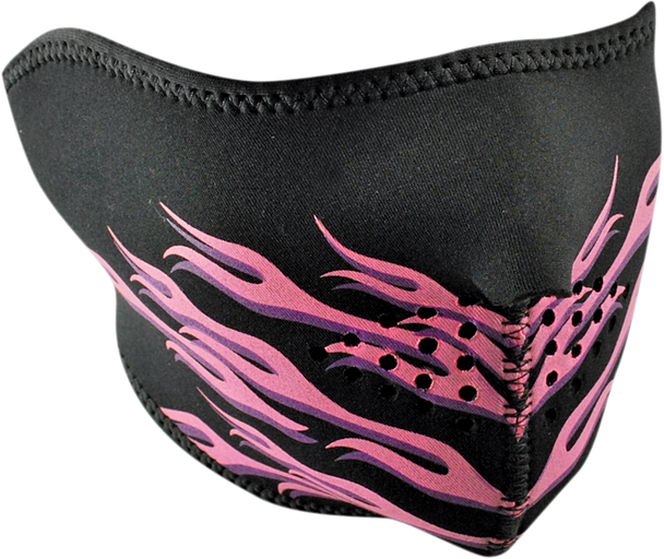 ZAN HEADGEAR Half Mask - Pink Flames WNFM054H