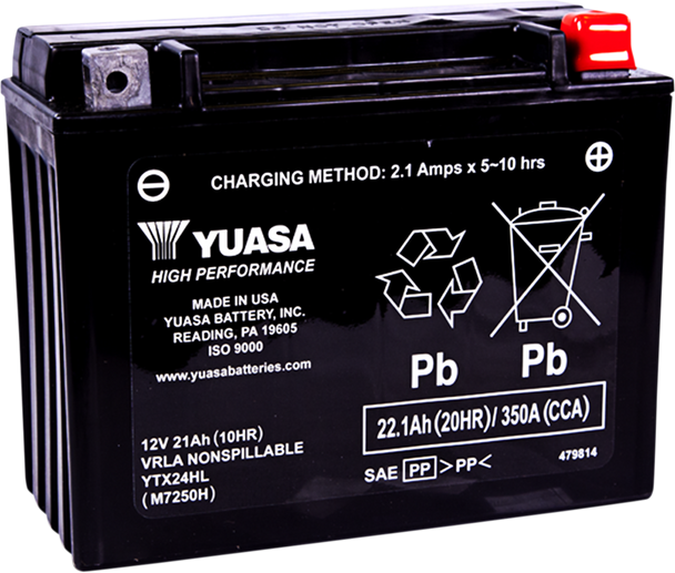 YUASA AGM Battery - YTX24HL YUAM7250H