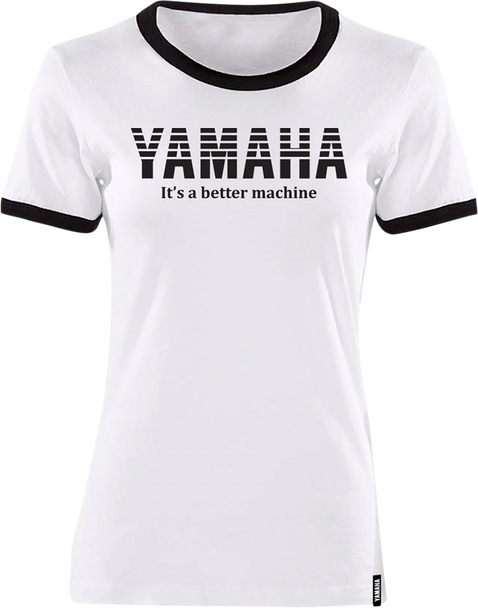 YAMAHA APPAREL Women's Yamaha Vintage T-Shirt - White/Black - Small NP21S-L1793-S
