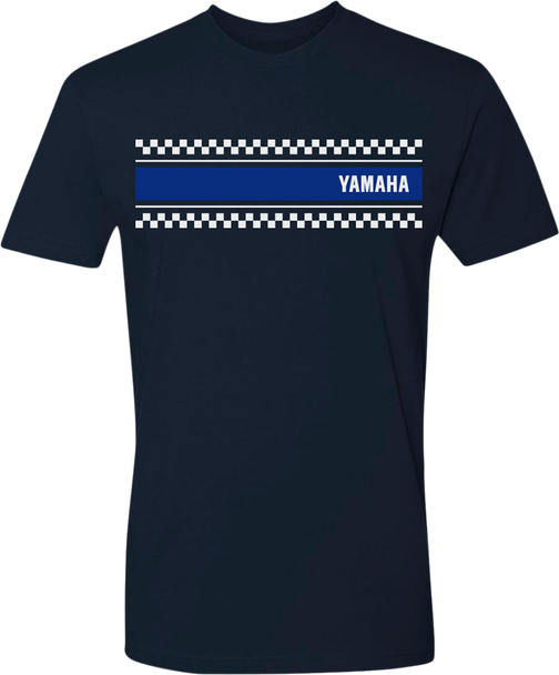 YAMAHA APPAREL Yamaha Checkered Raceway T-Shirt - Navy - Small NP21S-M1789-S