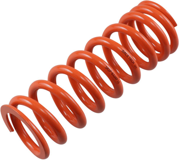 RACE TECH Progressively Wound Shock Spring - Orange - P10 - Spring Rate 375 lbs/in SRSP 6326P10