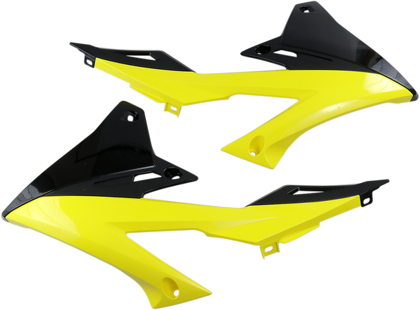 UFO Radiator Shrouds - Yellow/Black - RMZ SU04941-999