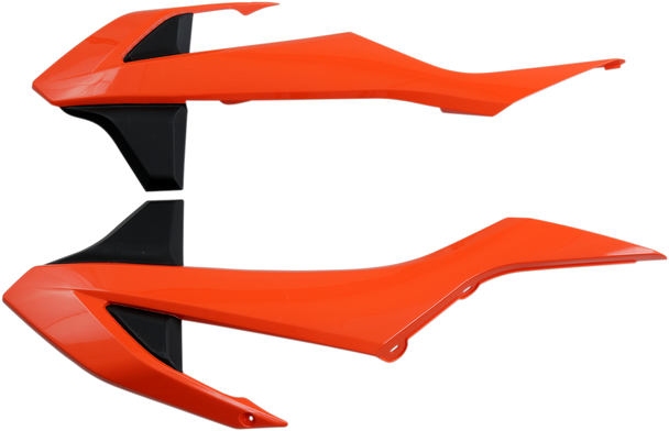 UFO Radiator Shrouds - Orange/Black - 85 SX KT04085-999