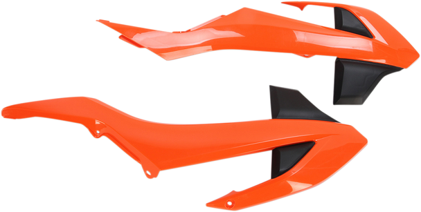 UFO Radiator Shrouds - Orange/Black - SX 65 KT04073-999