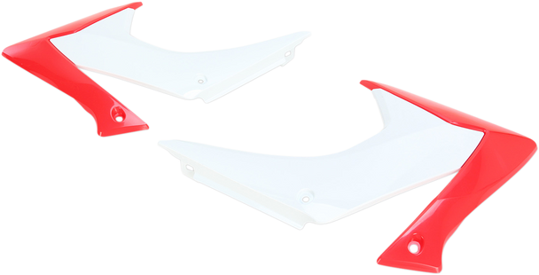 UFO Radiator Covers - Red/White - CRF 230 HO04675-999