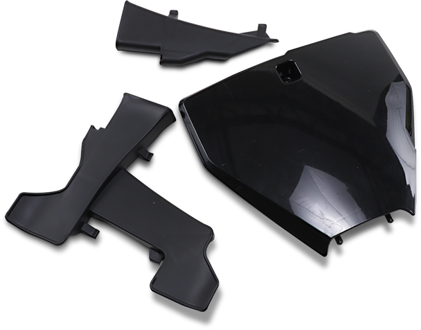 UFO Front Number Plate - Black - With Guide - Husqvarna HU03395001