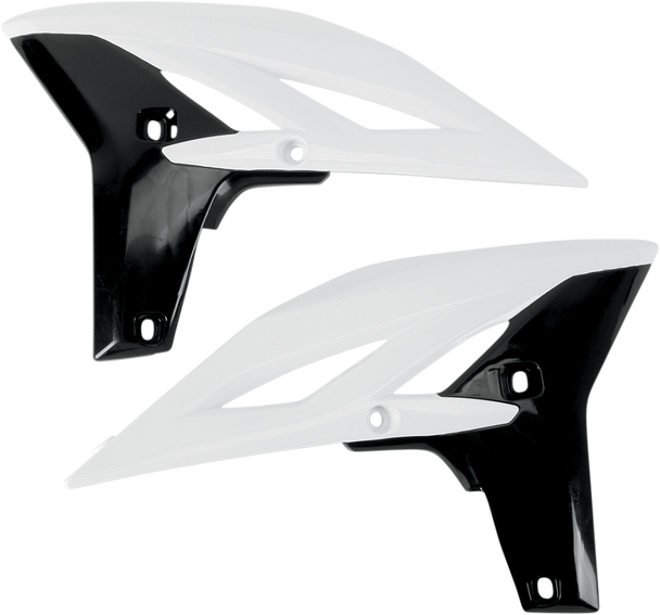 UFO Radiator Shrouds - White/Black - YZF 250 YA04811-046