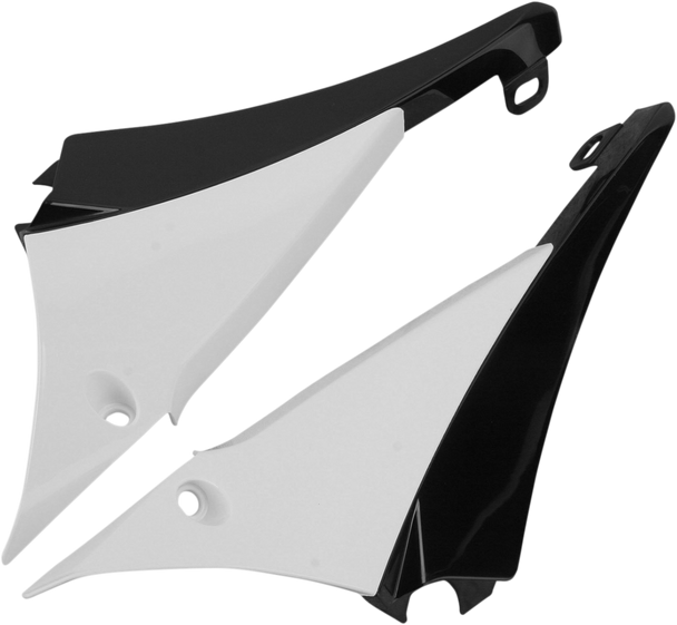 UFO Radiator Shrouds - White/Black - YZF 450 YA04827-046